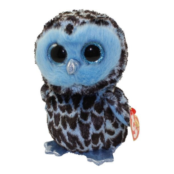 YAGO the Owl TY Beanie Boo Plush 6-Inch Retired Beanbag - Glitter Eyes Beanie Baby New with Tags Vintage