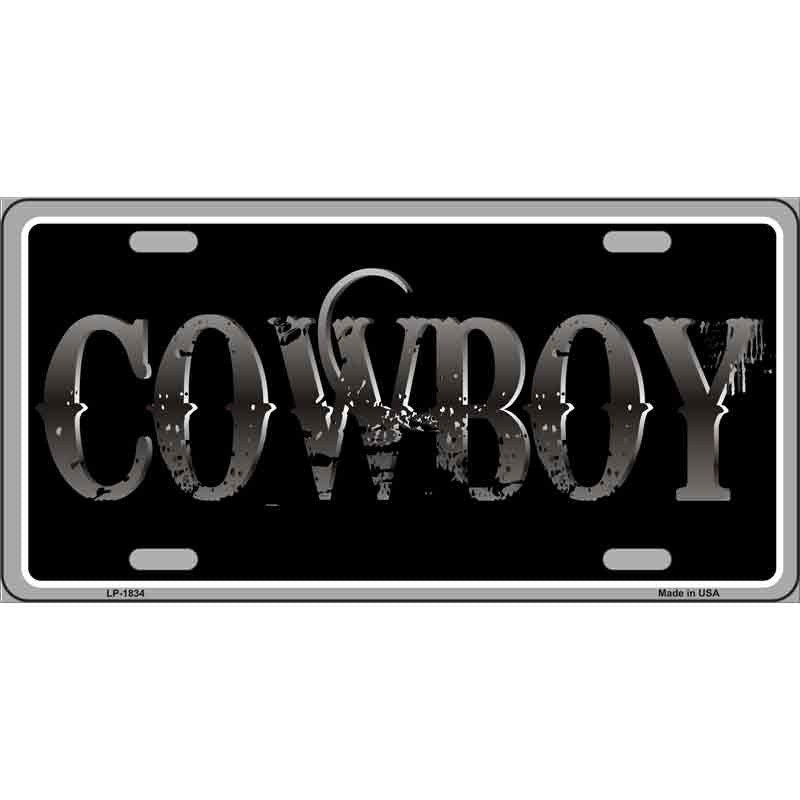COWBOY Metal License Plate Sign Novelty Vanity Craft Supply