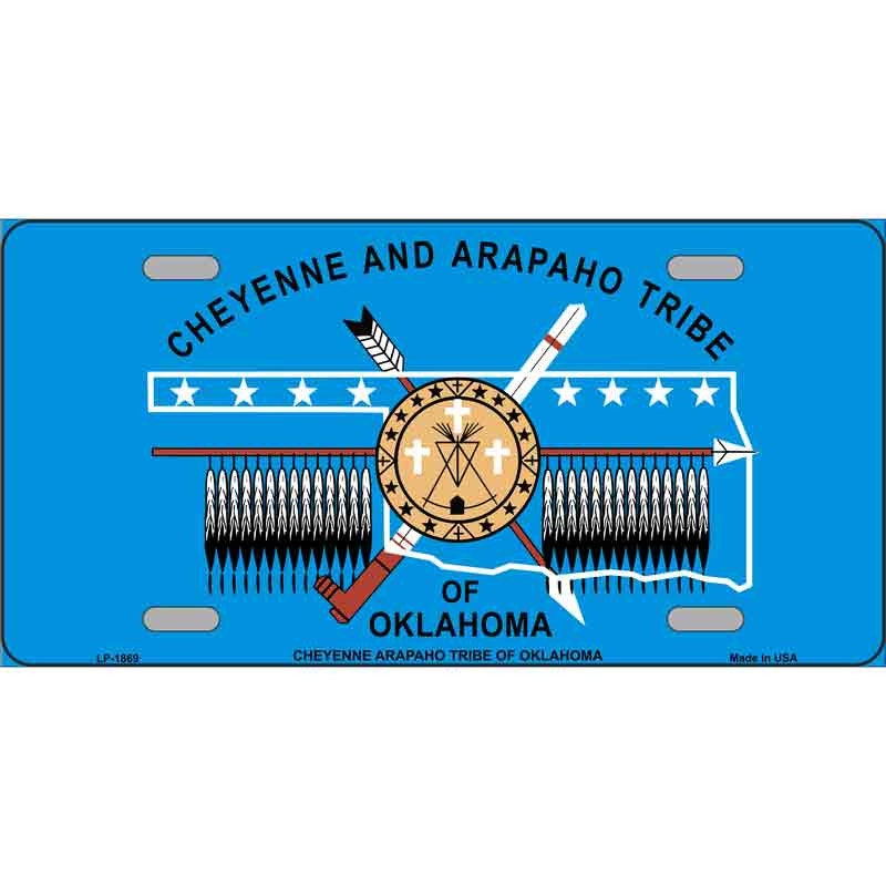 CHEYENNE ARAPAHO FLAG Metal License Plate Sign Novelty Vanity Craft Supply