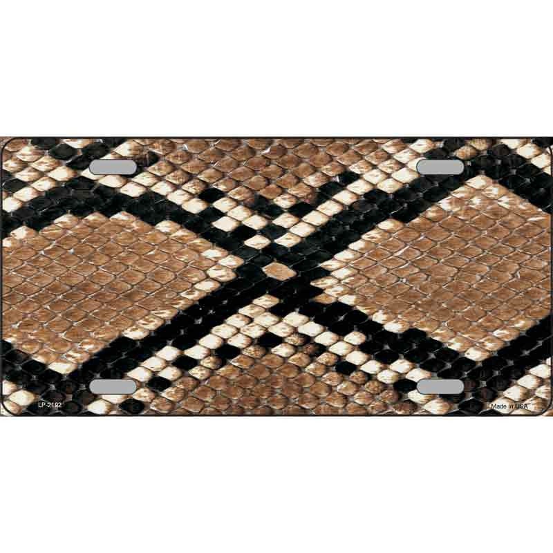 SNAKE SKIN Metal License Plate Sign Novelty Vanity Craft Supply