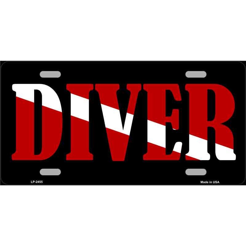 SCUBA DIVER Metal License Plate Sign Novelty Vanity Craft Supply