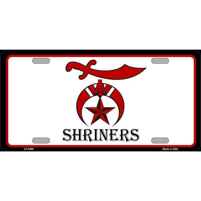 SHRINER'S LOGO Metal License Plate Sign Novelty Vanity Craft Supply