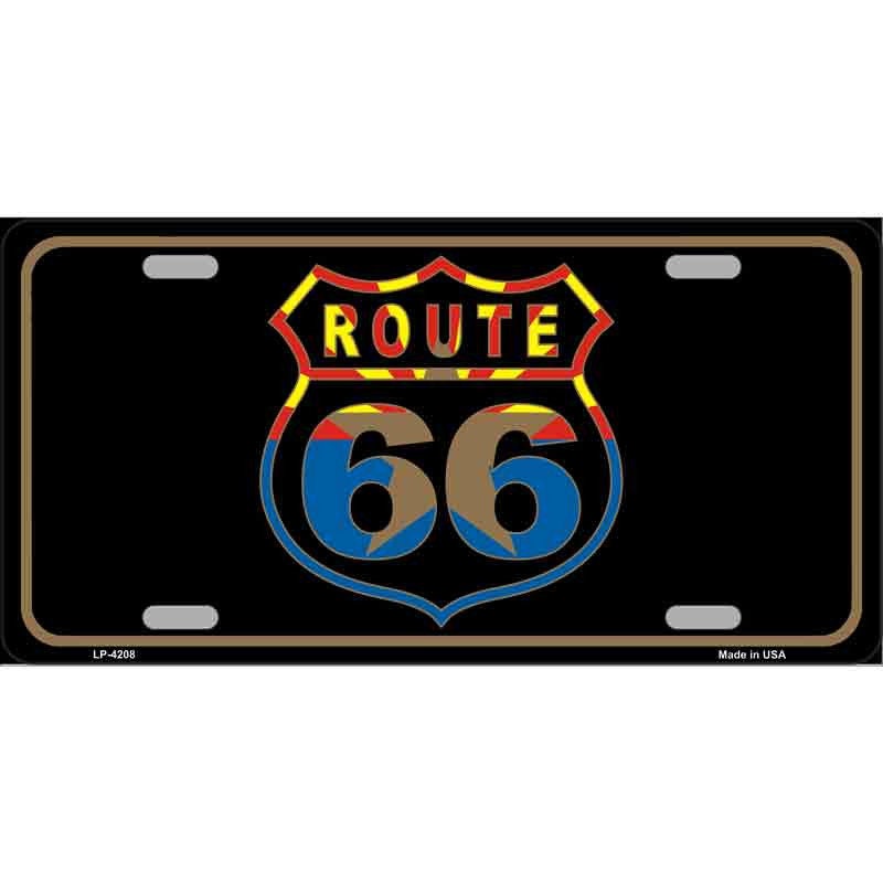 ROUTE 66 ARIZONA Flag Metal License Plate Sign Novelty Vanity Craft Supply