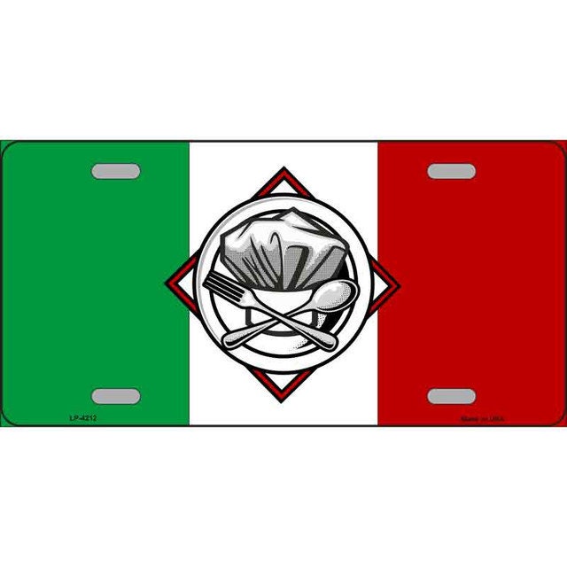 ITALY FLAG CULINARY Metal License Plate Sign Novelty Vanity Craft Supply