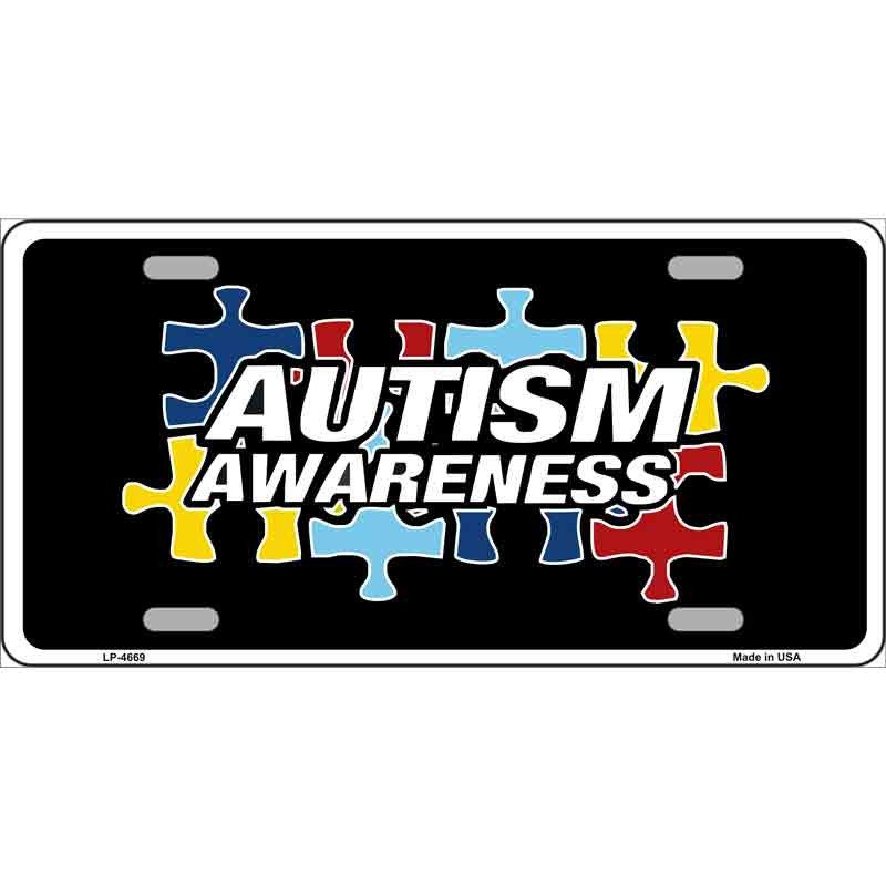 AUTISM AWARENESS Metal License Plate Sign Novelty Vanity Craft Supply