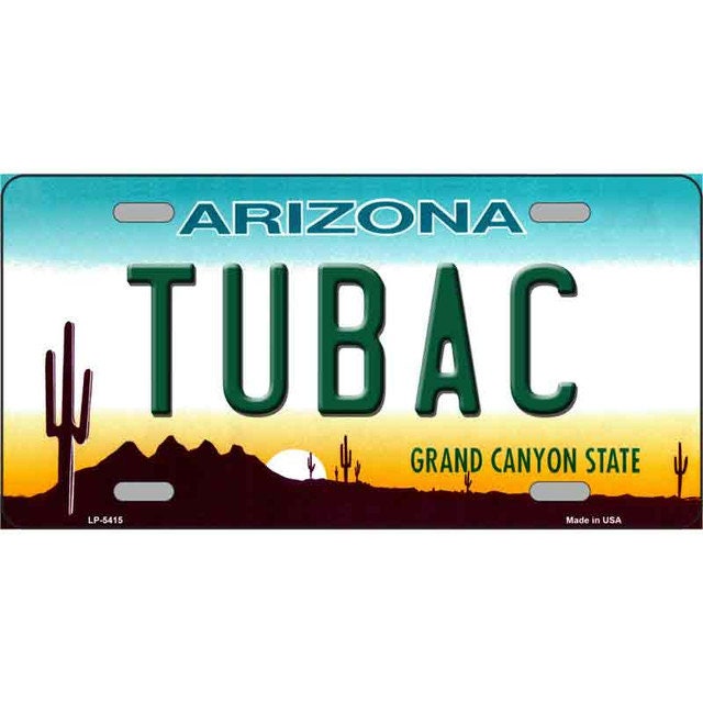 TUBAC ARIZONA Metal License Plate Sign Novelty Vanity Craft Supply