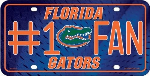 FLORIDA GATORS Fan Metal License Plate Sign Novelty Vanity Craft Supply
