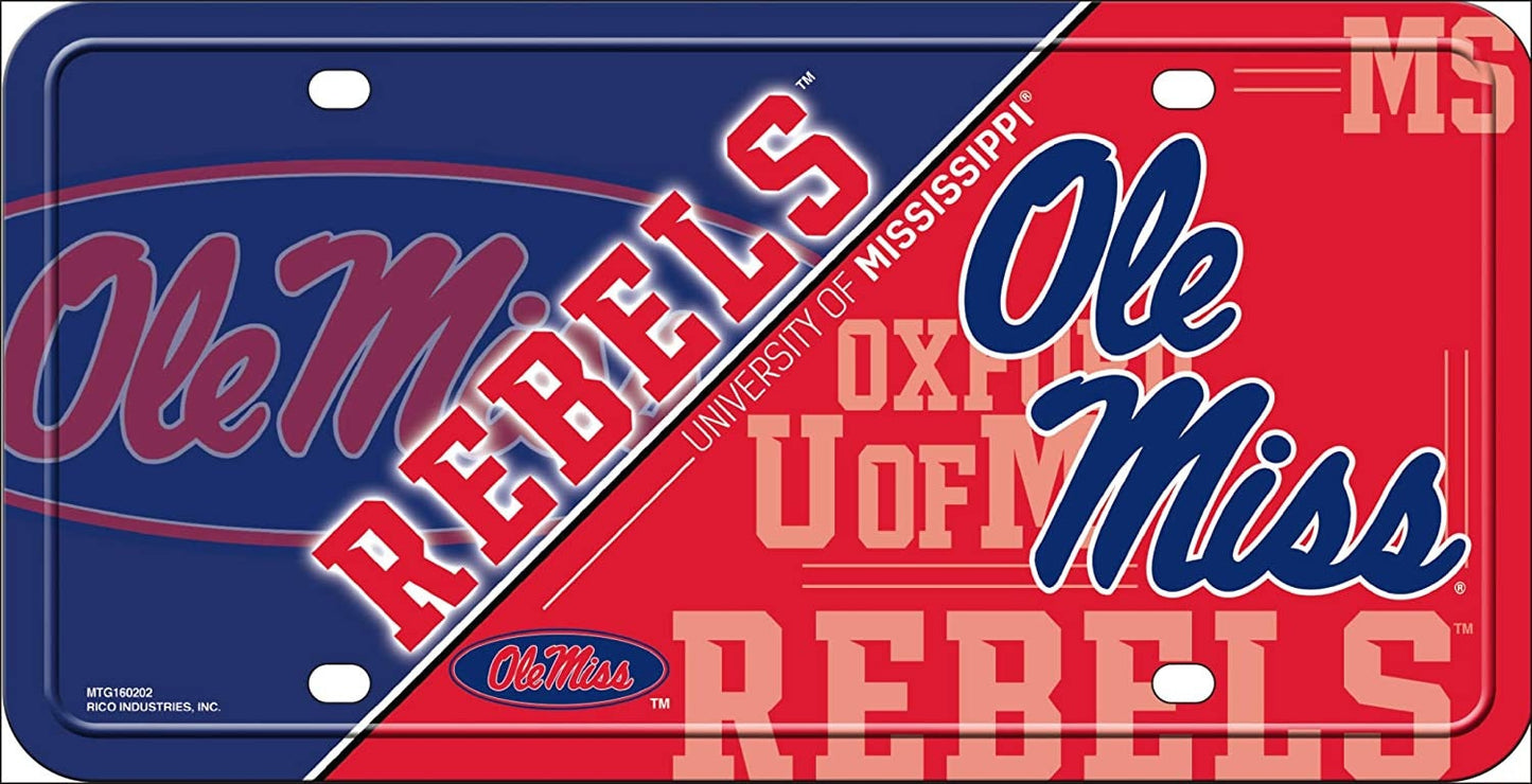 OLE MISS Deluxe Metal License Plate Sign Novelty Vanity Craft Supply