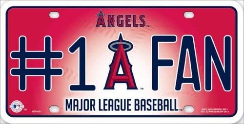LOS ANGELES ANGELS Fan Metal License Plate Sign Novelty Vanity Craft Supply