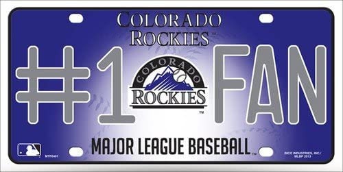 COLORADO ROCKIES Fan Metal License Plate Sign Novelty Vanity Craft Supply