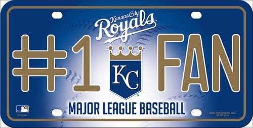 KANSAS CITY ROYALS Fan Metal License Plate Sign Novelty Vanity Craft Supply