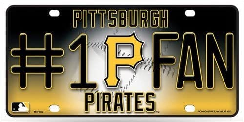 PITTSBURGH PIRATES Fan Metal License Plate Sign Novelty Vanity Craft Supply