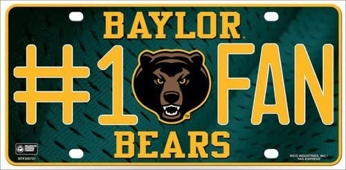 BAYLOR BEARS Fan Metal License Plate Sign Novelty Vanity Craft Supply