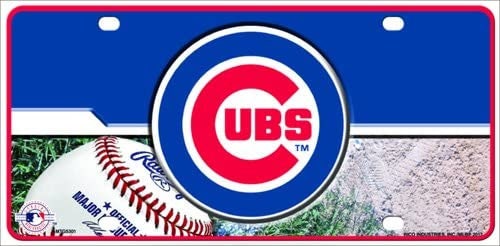 CHICAGO CUBS Metal License Plate Sign Novelty Vanity Craft Supply