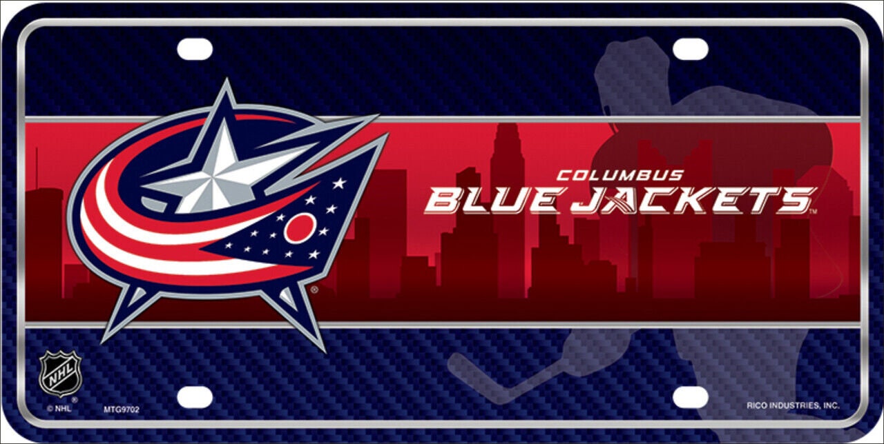 COLUMBUS BLUE JACKETS Metal License Plate Sign Novelty Vanity Craft Supply