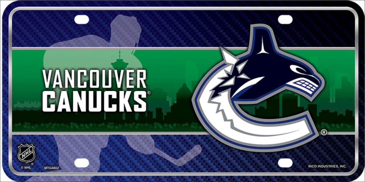VANCOUVER CANUCKS Metal License Plate Sign Novelty Vanity Craft Supply