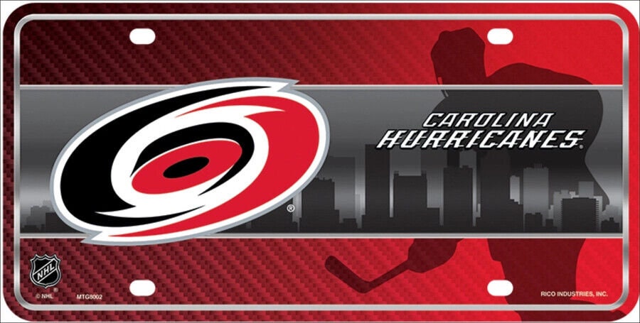 CAROLINA HURRICANES Metal License Plate Sign Novelty Vanity Craft Supply
