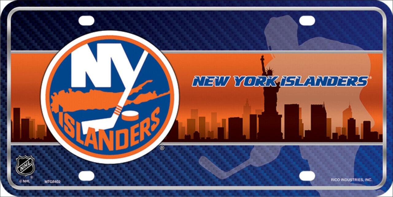 NEW YORK ISLANDERS Metal License Plate Sign Novelty Vanity Craft Supply