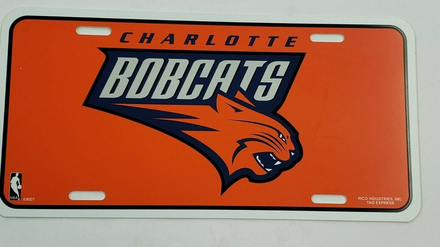 CHARLOTTE BOBCATS Metal License Plate Sign Novelty Vanity Craft Supply