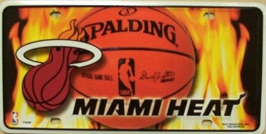MIAMI HEAT Metal License Plate Sign Novelty Vanity Craft Supply