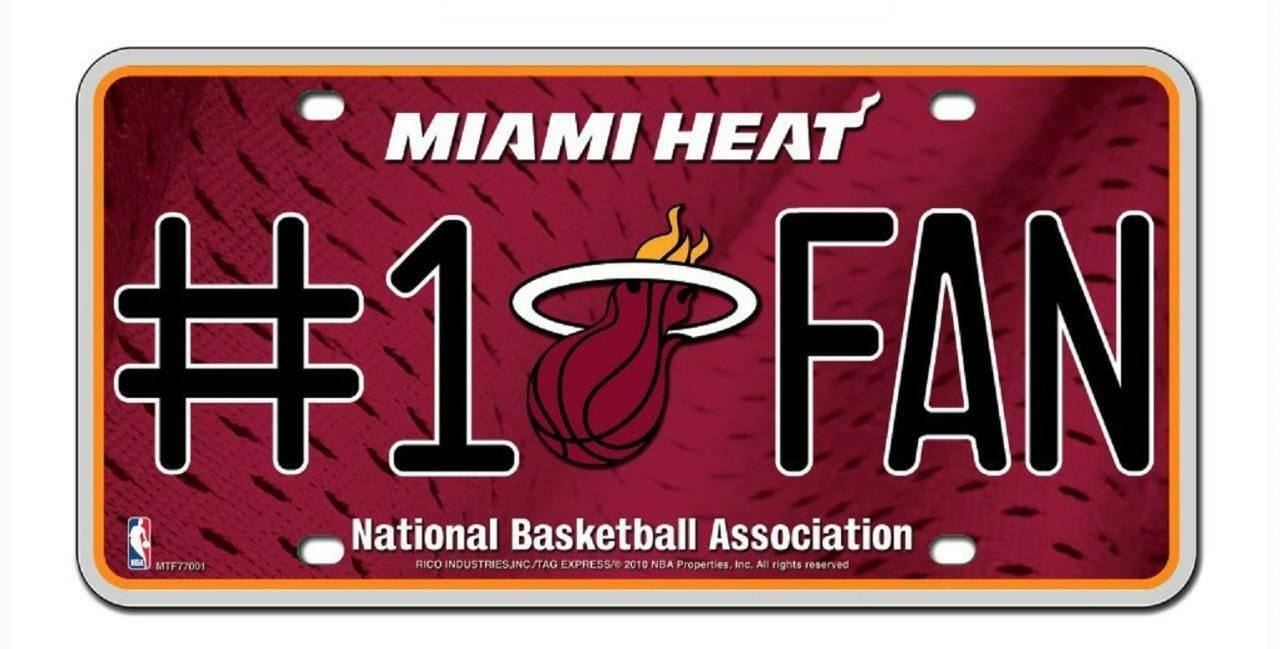 MIAMI HEAT Fan Metal License Plate Sign Novelty Vanity Craft Supply