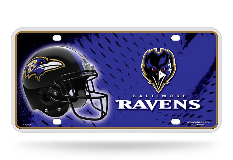 BALTIMORE RAVENS Metal License Plate Sign Novelty Vanity Craft Supply