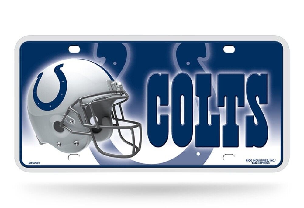 INDIANAPOLIS COLTS Metal License Plate Sign Novelty Vanity Craft Supply