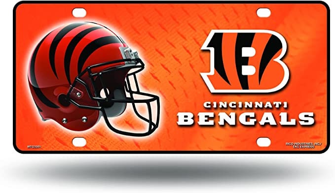 CINCINNATI BENGALS Metal License Plate Sign Novelty Vanity Craft Supply