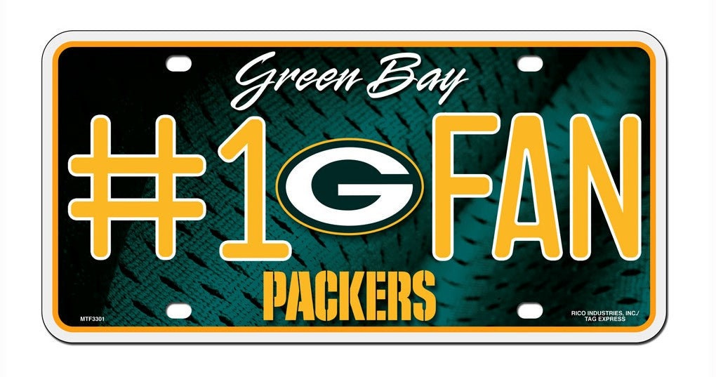 GREEN BAY PACKERS Fan Metal License Plate Sign Novelty Vanity Craft Supply