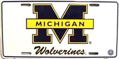 MICHIGAN WOLVERINES Metal License Plate Sign Novelty Vanity Craft Supply