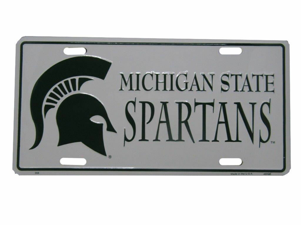MICHIGAN STATE SPARTANS Metal License Plate Sign Novelty Vanity Craft Supply