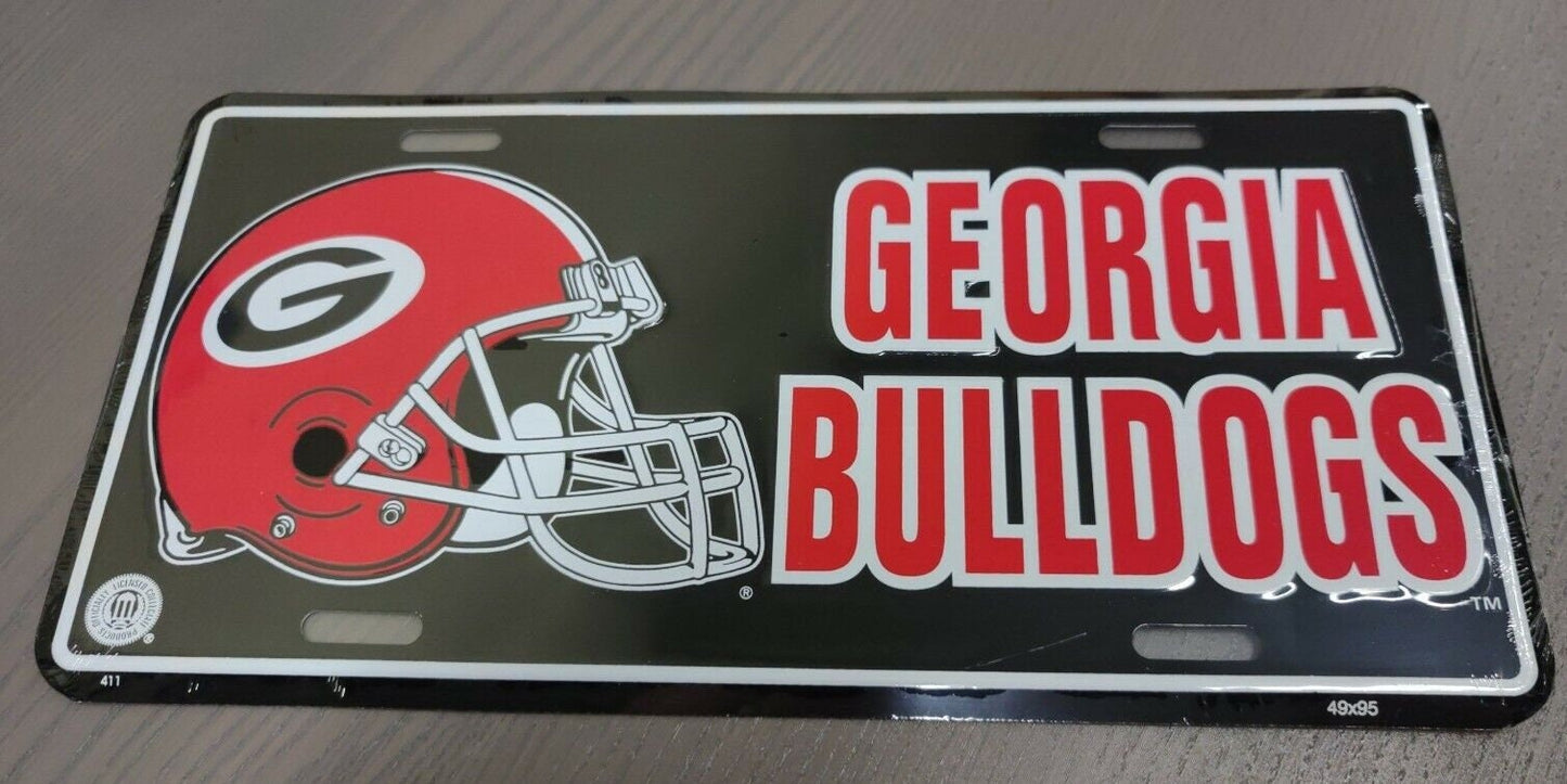 GEORGIA BULLDOGS Football Metal License Plate Sign Novelty Vanity Craft Supply