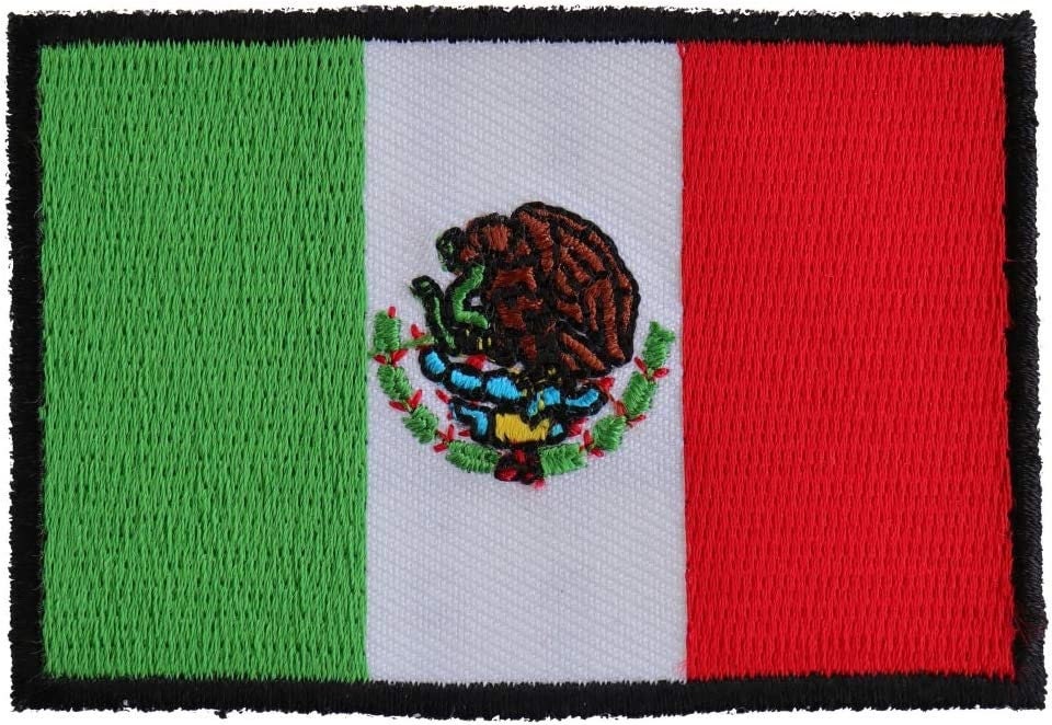 Mexico Flag Patch - 3x2 inch – Motorcycle Embroidered Patch Appliqué Craft Supply