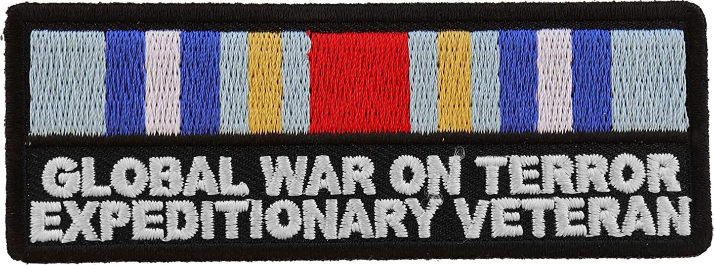 Global War On Terror Expeditionary Patch - 4x1.5 inch – Military Embroidered Patch Appliqué Craft Supply