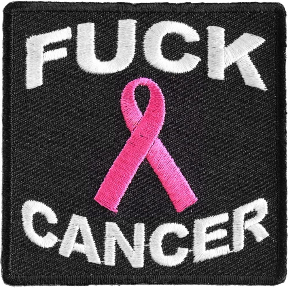 Fuck Cancer Patch - 2.5x2.5 inch – Funny Embroidered Patch Appliqué Craft Supply