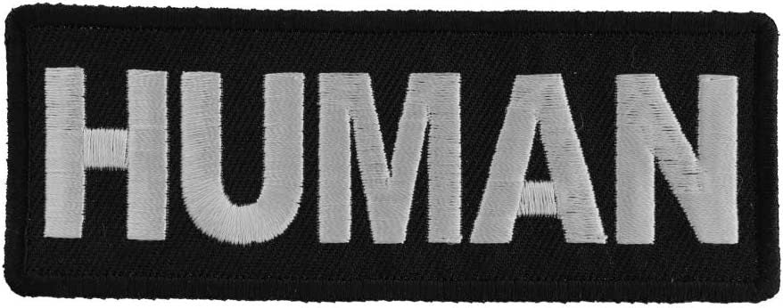 Human Patch - 4x1.5 inch -  Motorcycle Embroidered Patch Appliqué Craft Supply