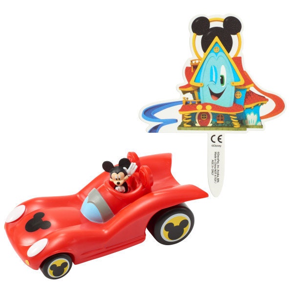 MICKEY MOUSE Funhouse Sweet Adventures Cake Topper - Disney Mickey Birthday Party Cake Decoration - Kids Birthday Decoset Craft Supply