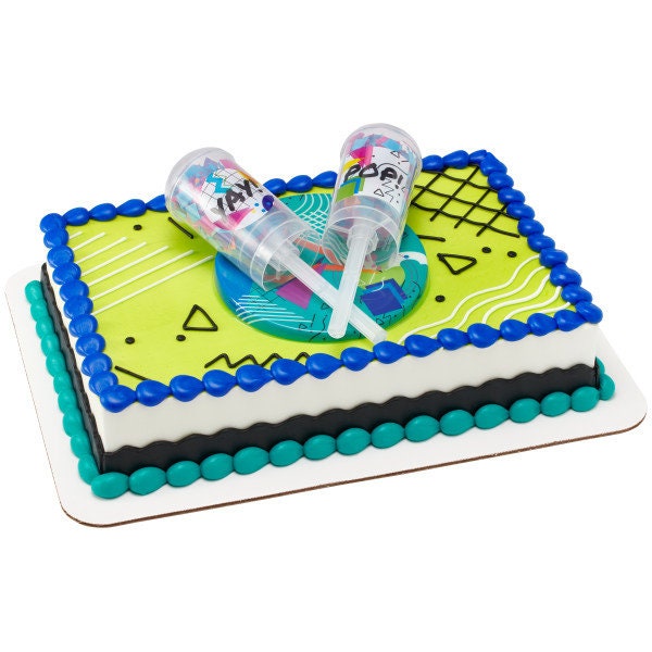 Confetti Launcher Cake Topper - Fun Birthday Party Cake Decoration - Birthday Celebration Decoset Craft Supply