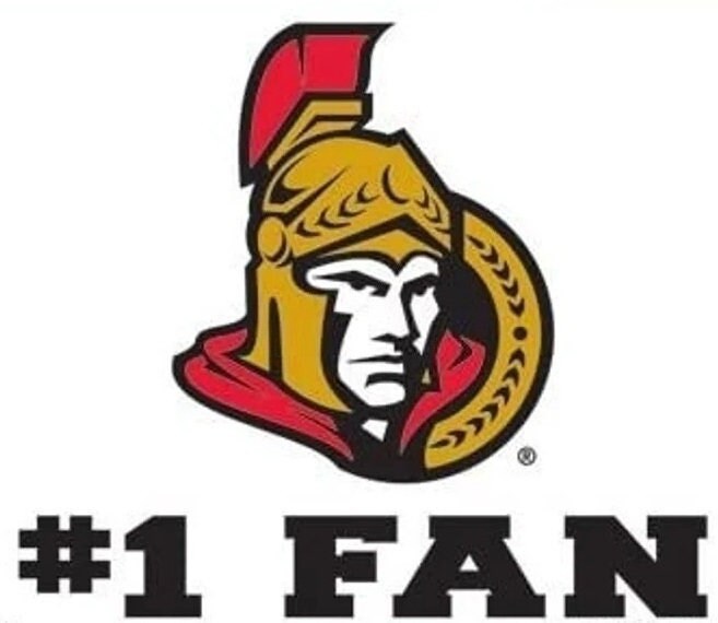 Officially Licensed OTTAWA SENATORS #1 FAN Multi-Use Color Decal - Ottawa Senators Hockey Vinyl Decal Sticker Car Truck Window Craft Supply