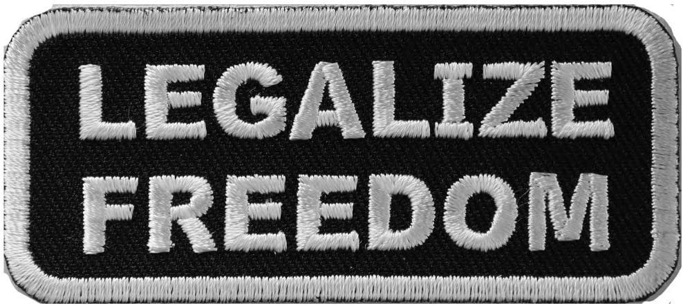 Legalize Freedom Patch - 3x1.25 inch – Motorcycle Embroidered Patch Appliqué Craft Supply