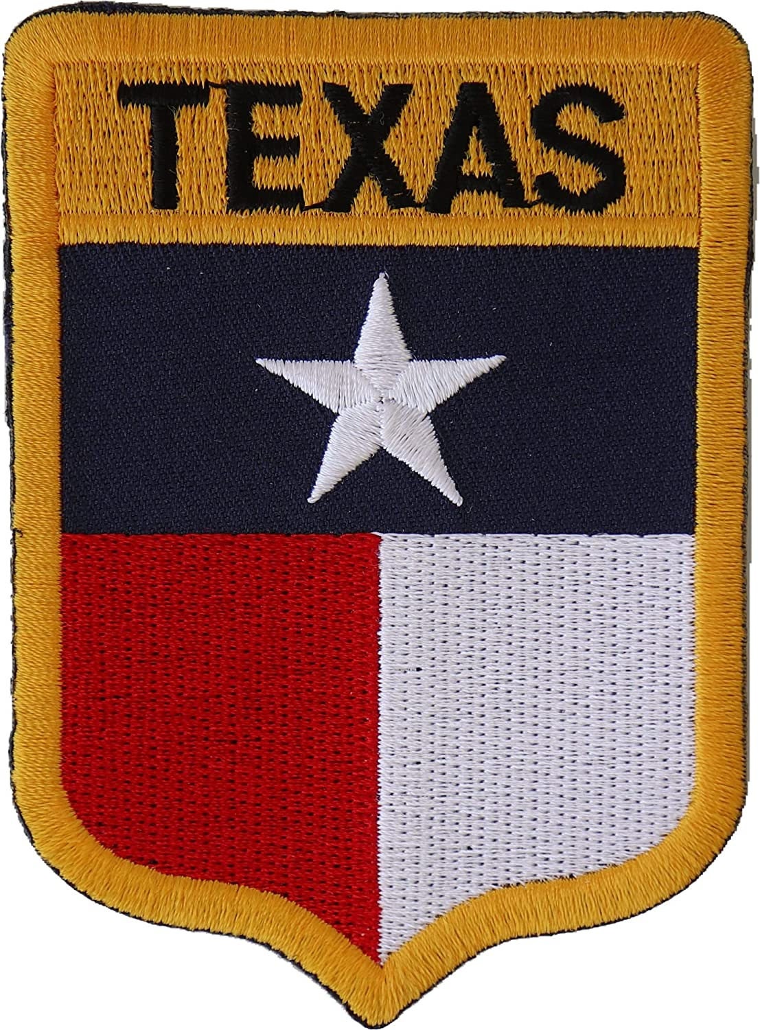 Texas Shield Patch - 2.75x3.5 inch – Motorcycle Embroidered Patch Appliqué Craft Supply