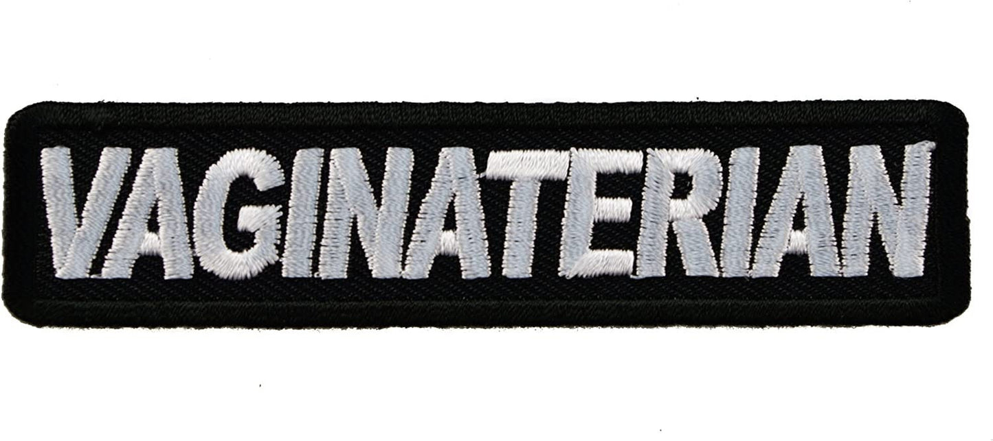 Vaginaterian Patch - 4x1 inch – Funny Embroidered Patch Appliqué Craft Supply