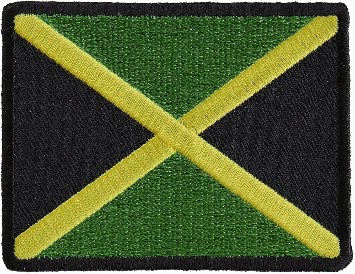 Jamaican Flag Small Patch - 3x2.5 inch – Motorcycle Embroidered Patch Appliqué Craft Supply