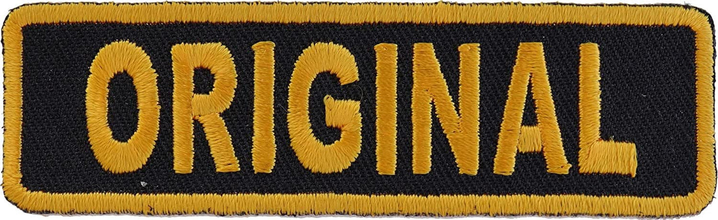 Original Patch in Yellow - 3.5x1 inch – Biker Embroidered Patch Appliqué Craft Supply