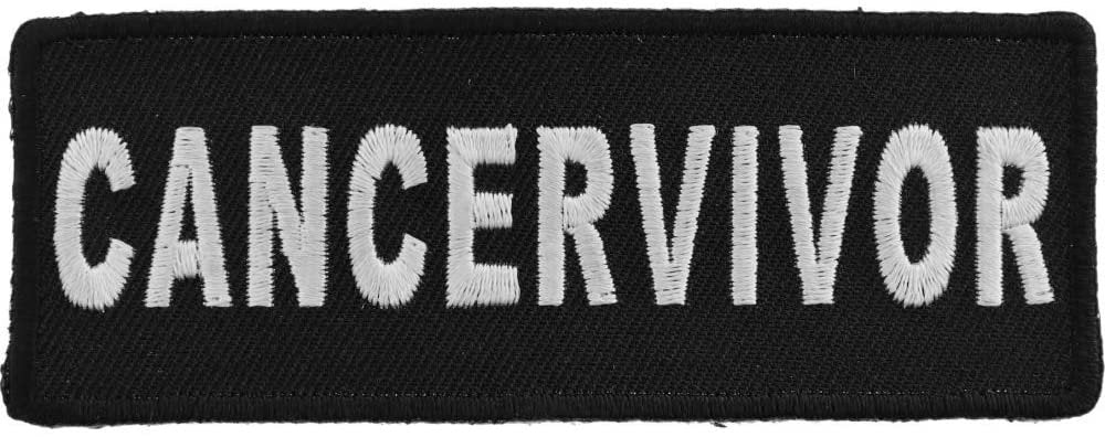 Cancervivor Patch - 4x1.5 inch – Motorcycle Embroidered Patch Appliqué Craft Supply