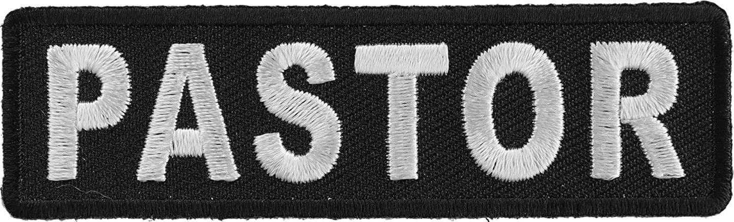 Pastor Patch - 3.5x1 inch - Embroidered Patch Appliqué Craft Supply
