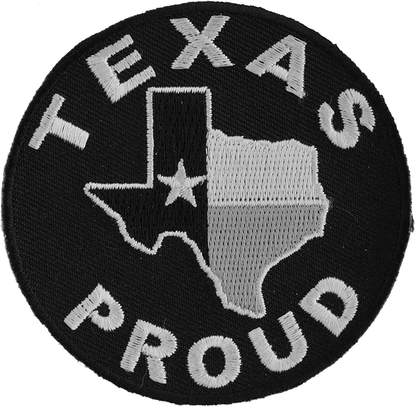 Texas Proud Patch - 3x3 inch – Motorcycle Embroidered Patch Appliqué Craft Supply