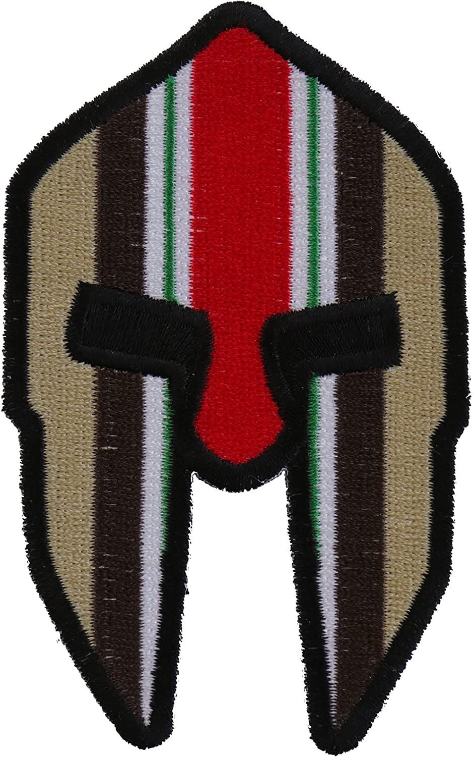 Spartan Helmet Iraq War Vet Ribbon Patch - 3x3.5 inch – Patriotic Embroidered Patch Appliqué Craft Supply