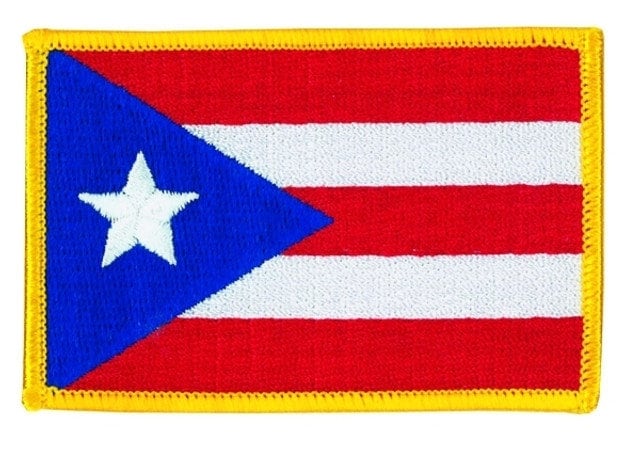 Puerto Rico Flag Patch Puerto Rican - 3x2 inch – Motorcycle Embroidered Patch Appliqué Craft Supply