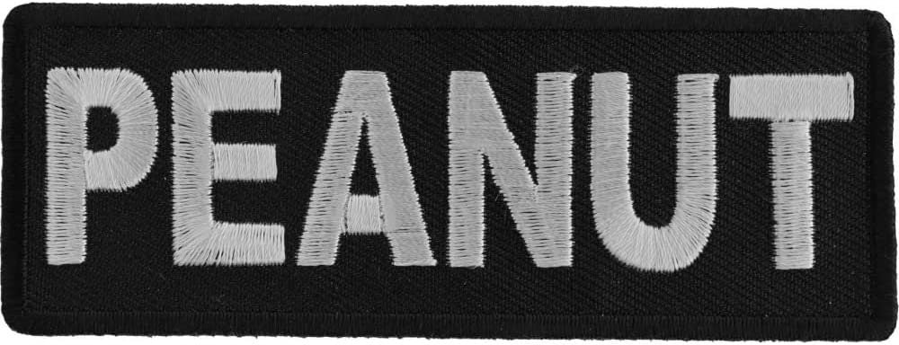 Peanut Patch - 4x1.5 inch -  Motorcycle Embroidered Patch Appliqué Craft Supply
